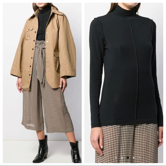 Ganni Tops - Ganni long sleeve turtleneck jersey black tee shirt